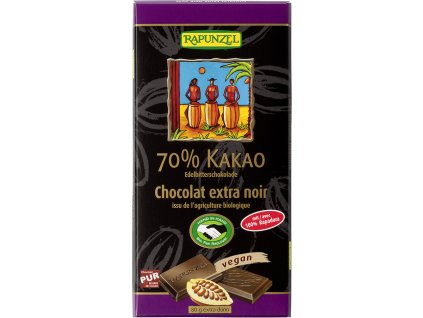 Bio hořká čokoláda 70% RAPUNZEL 80 g  + Při koupi 12 a více kusů 3% Sleva