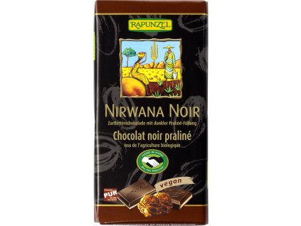 Bio čokoláda NIRWANA HOŘKÁ RAPUNZEL 100 g  + Při koupi 12 a více kusů 3% Sleva