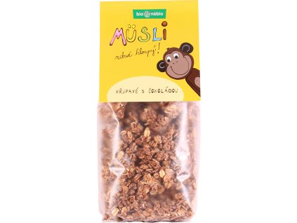 BIO Müsli Nebuď hloupý! Křupavé s čokoládou 300 g – BIO NEBIO