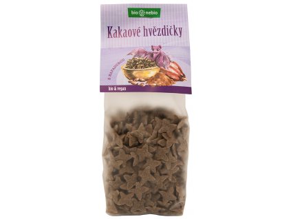 Bio kakaové hvězdičky s Rapadurou bio*nebio 150 g  + Při koupi 12 a více kusů 3% Sleva