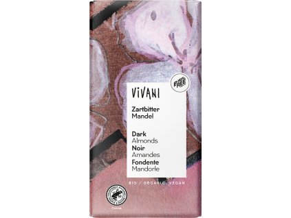 Ciocolată neagră organică cu migdale VIVANI 100 g  + Při koupi 12 a více kusů 3% Sleva