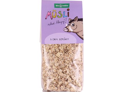 BIO Müsli Nebuď hloupý! S chia semínky 350 g – BIO NEBIO