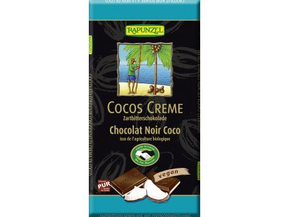 Bio hořká čokoláda KOKOS RAPUNZEL 100 g  + Při koupi 12 a více kusů 3% Sleva