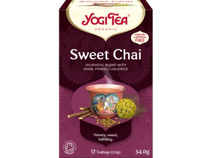 Bio Sladký chai Yogi Tea 17 x 2 g  + Při koupi 12 a více kusů 3% Sleva