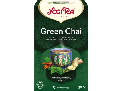 Bio Zelený chai Yogi Tea 17 x 1,8 g  + Při koupi 12 a více kusů 3% Sleva