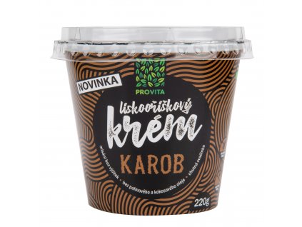 Krém lískooříškový karob 220 g PROVITA