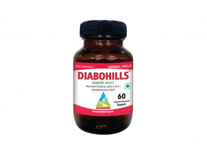 Diabohills - doplněk stravy - Herbal Hills 60 veg. kapslí (normální hladina cukru v krvi - metabolismus cukrů)  + Při koupi 12 a více kusů 3% Sleva