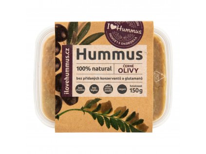 Hummus - cizrnová pomazánka s černými olivami 150 g I LOVE HUMMUS