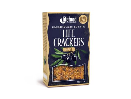 Life Crackers olivové raw 90 g BIO LIFEFOOD