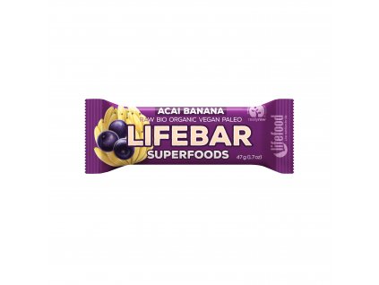 Tyčinka Lifebar acai banánová 47 g BIO LIFEFOOD