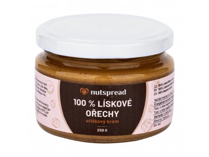 VÝPRODEJ!!!Krém z pražených lískových ořechů 250 g NUTSPREAD