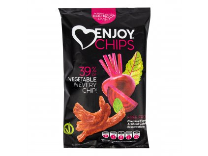 Chipsy bramborové s červenou řepou a mátou 40 g JOXTY ENJOY CHIPS