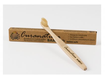 CURANATURA BAMBOO bambusový zubní kartáček  + Při koupi 12 a více kusů 3% Sleva