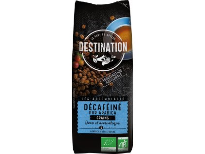 Bio káva zrnková 100% arabika bez kofeinu Destination 250 g  + Při koupi 12 a více kusů 3% Sleva