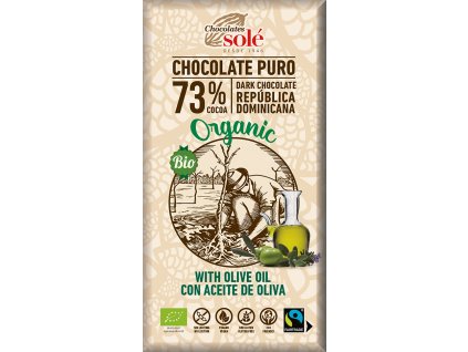 Dunkle Schokolade mit Olivenöl 100 g BIO SOLÉ