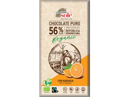 Dark chocolate orange 100 g BIO SOLE