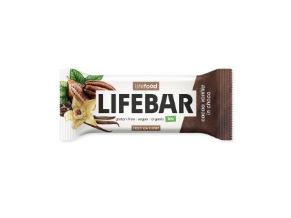Tyčinka Lifebar kakaové boby s vanilkou 40 g BIO LIFEFOOD