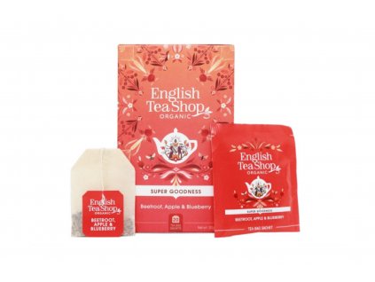 English Tea Shop Čaj bylinkový BIO - červená řepa, jablko, borůvka 20 nálevkových sáčků 30g  + Při koupi 12 a více kusů 3% Sleva