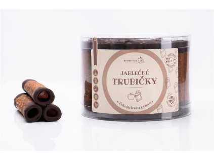 Apple tubes with chocolate coating jar - Trutna 540g