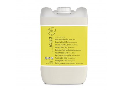 Prací gel na barevné prádlo COLOR Máta & Citron 20 l Sonett