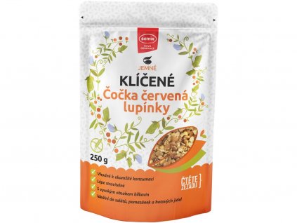 Klíčená čočka červená lupínky 250g