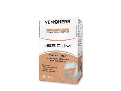 Hericium 60 kapsułek (ekstrakt z Hericium) + Sleva 3 % slevový kupón: EXTRA