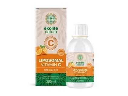 Liposomal Vitamin C 500mg 250ml pomeranč (Lipozomální vitamín C)  + Sleva 3 % slevový kupón: EXTRA
