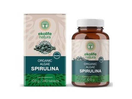 Algae Spirulina Organic 240 tablet (Bio řasa spirullina)  + Sleva 3 % slevový kupón: EXTRA