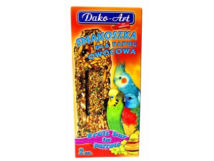 Tyčinka malý papoušek s ovocem Dako (2 ks)