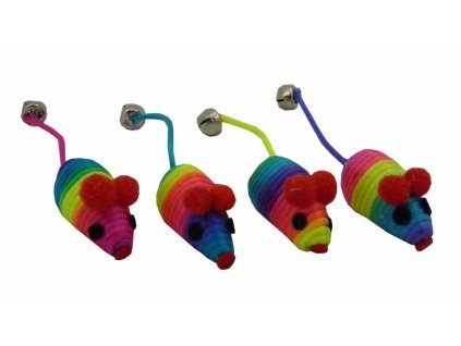 Regenbogenmaus mit Glöckchen 5 cm