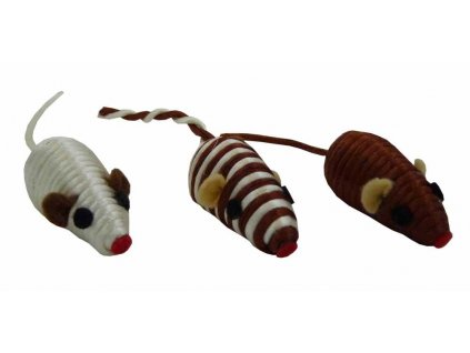 Brown/gold rattling mouse 5 cm