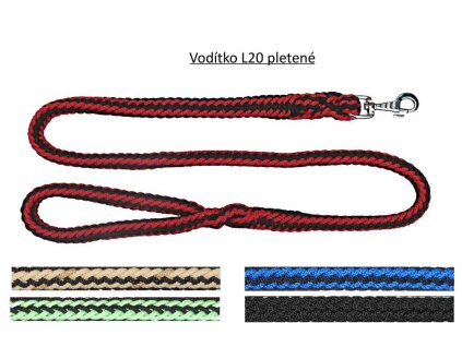 Vodítko lano zapletené různé dekory 130 x 2 cm