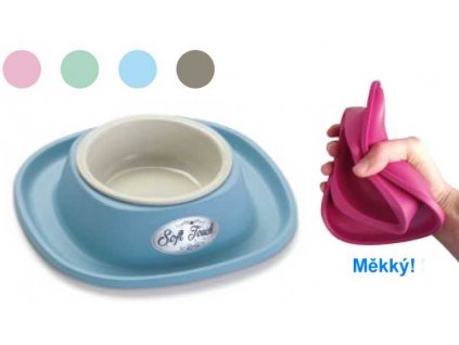 Soft touch plastic bowl, small