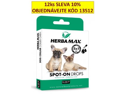 Herba Max Spot-on Repellent Picături pentru câini și pisici 5 x1 ml