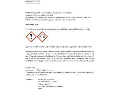 Max Biocide Lotion spray riasztó spray 200 ml !CZ!