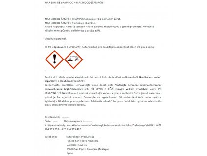 Max Biocide Shampoo taszító sampon 200 ml !CZ!