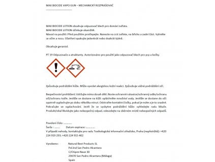 Spray respingător Max Biocide Vapo Gun 500 ml !CZ!