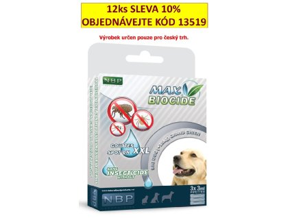Max Biocide Spot-on Dog XXL repelentné kapsule, pes 3 x 3 ml! SK!