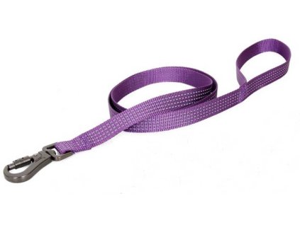 Reflective strap leash, purple, 2.5 x 120 cm