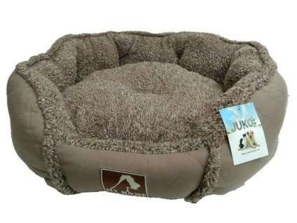 Durable My Home Koruna dog bed, brown, S