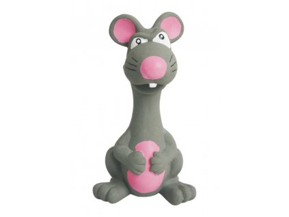 Latex toy with sound - gray animal 15 cm