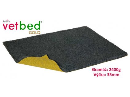 Vetbed Gold graphite, roll 10 x 1.5 m, pile 35 mm