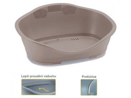 Műanyag ágy 2 db világosbarna 68,5 x 49 x 27,5 cm