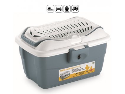 Mini Gulliver rodent crate, gray-blue