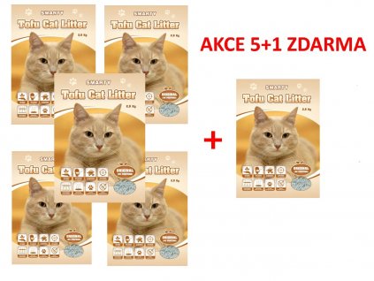 Smarty Tofu Cat Litter Original podestýlka bez vůně 6 l AKCE 5 + 1 ZDARMA