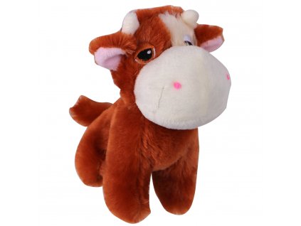 Dog toy - plush cow squeaker 14 cm