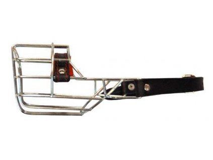 Zinc/leather muzzle for Spitz, Pinscher - female