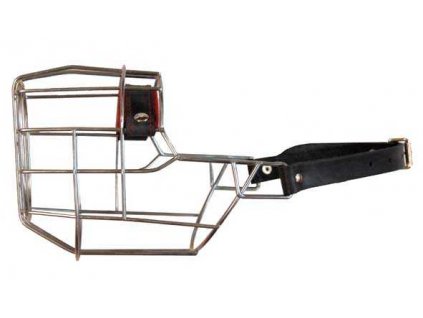 Zinc/leather muzzle for bull terrier - female
