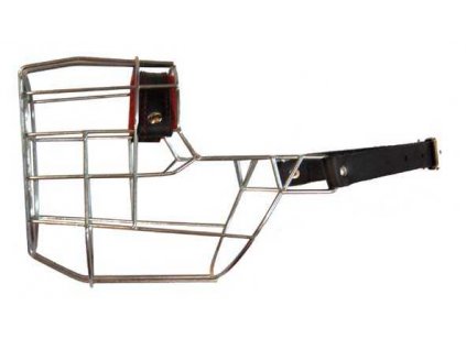 Zinc/leather muzzle for bull terrier - dog