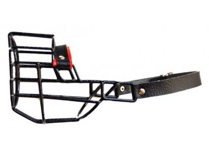 Náhubok čierny/kov bradáč stredný - suka